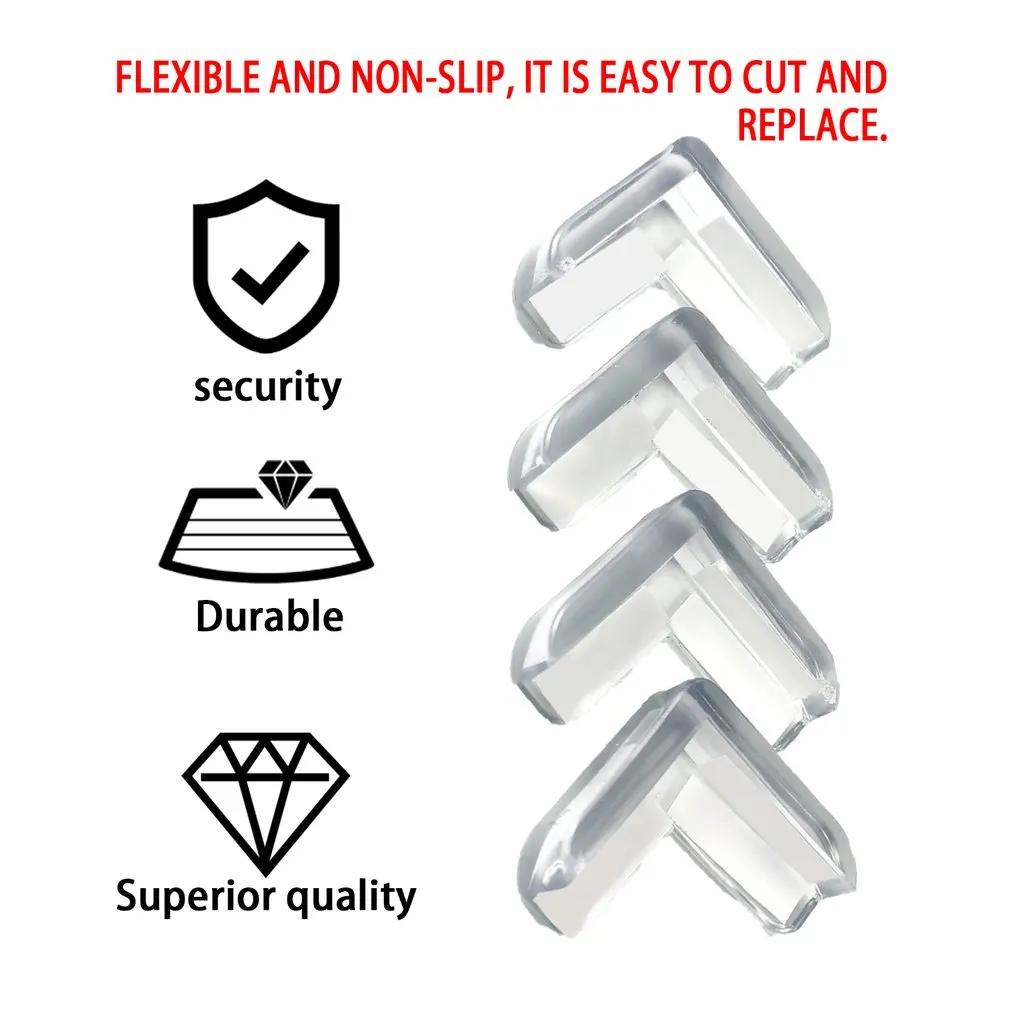 10/20PCS Child Baby Safety Silicone Protector Table Corner Edge Protection Cover Children Anticollision Edge & Guards For Kid