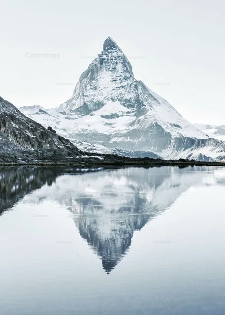 Настенная картина Matterhorn с изображением гор пика дерева лодки озера настенная