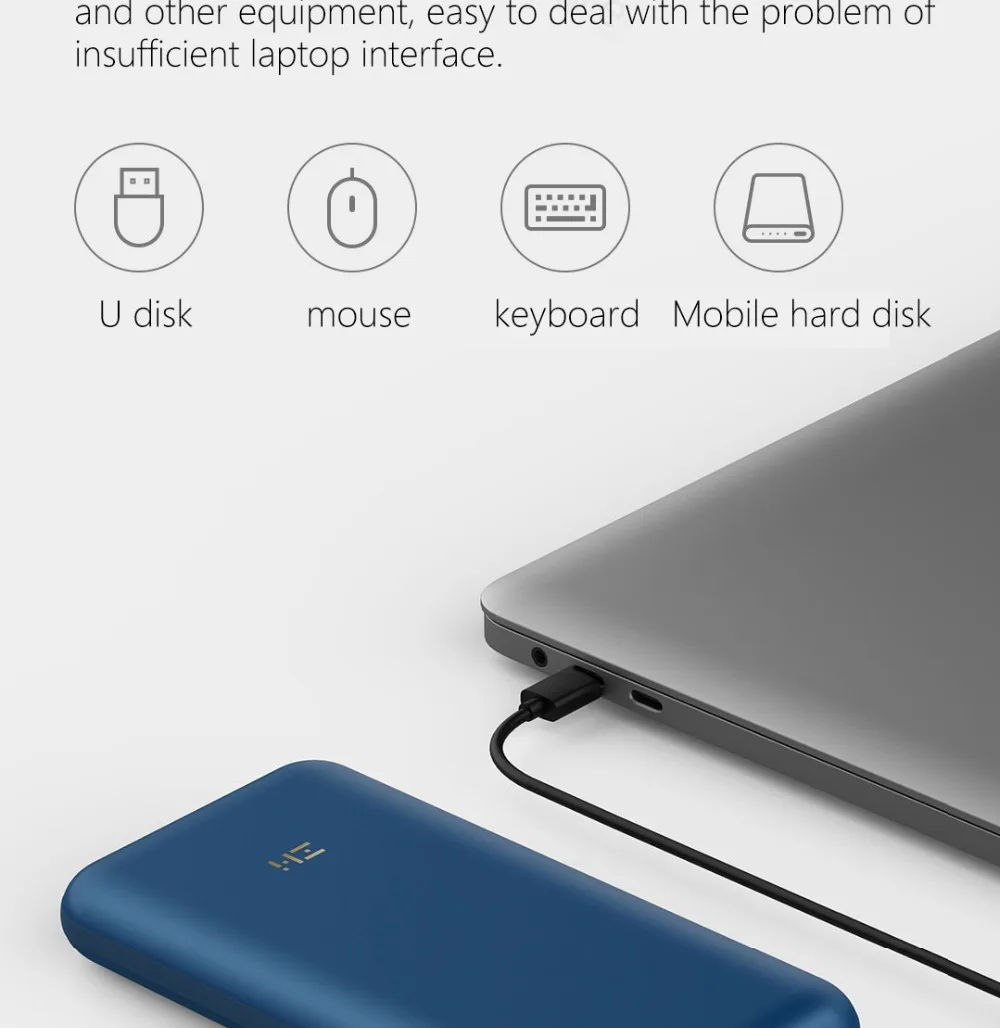 Новейшая модель; Xiaomi ZMI Мощность банк PRO 20000 mAh быстрая зарядка № 10 Pro QB823 65 Вт 20000 мА/ч, Мощность bank зарядное устройство для iPhone iPad Тетрадь
