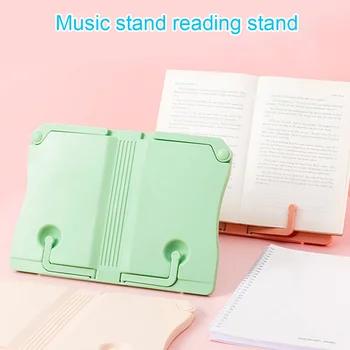 

Multipurpose Book Holder Adjustable Detachable Tray-Page Paper Clips Reading Desk Portable Tablet Study Cook Recipe Books Stands