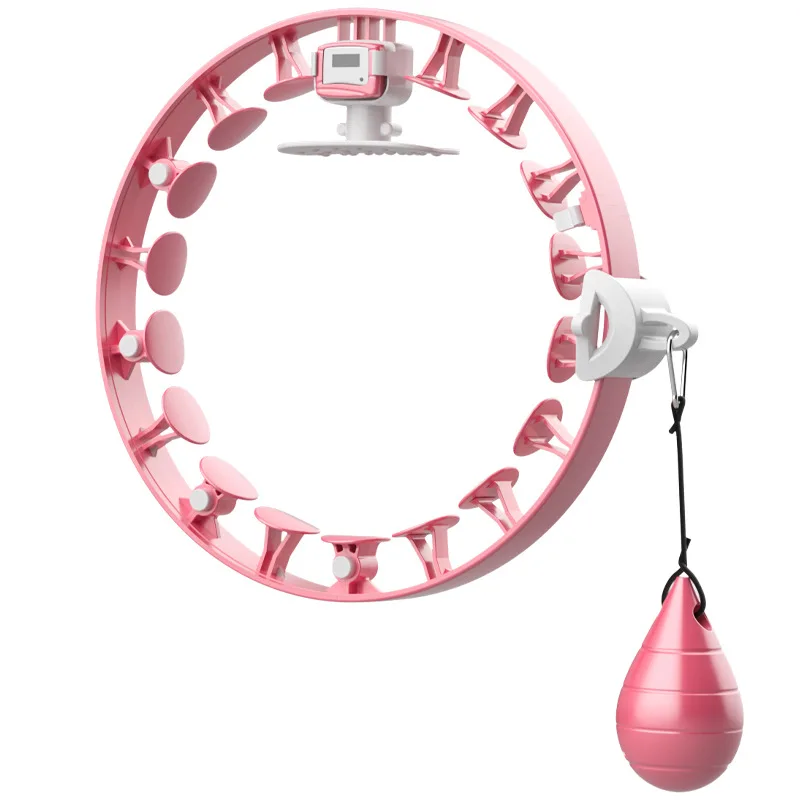 Otomatik iplik akıllı çemberler daire ayarlanabilir Yoga GYM spor Hoop ev spor ince bel göbek karın eğitim Spiral top