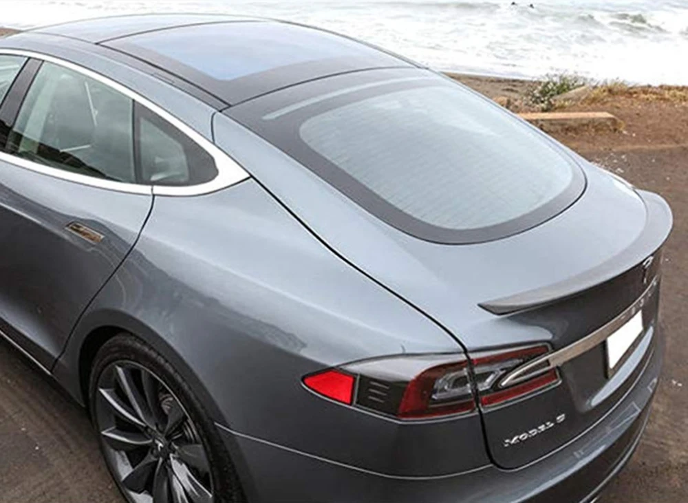 Задний спойлер багажника крышка багажника крыло для Tesla модель S 2012- Настоящее углеродное волокно глянцевый Автомобиль Стайлинг внешние аксессуары