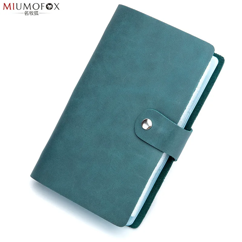 

Men Genuine Leather Business Card Holder 90 Card Holder Large-Volume Card Holder Retro Leather Card Sleeve Women's Wallet