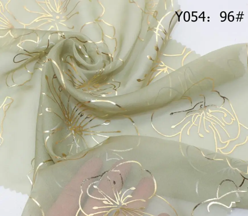 96 Lemon Green Bronzing Косплей шифоновое платье вечерние платья материал DIY летняя ткань для платья блузка шарф квалифицированный - Цвет: 96 Lemon Green