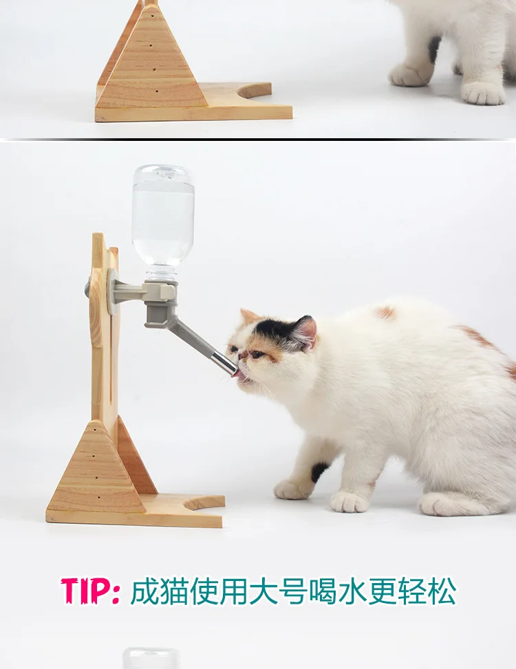 Meow Beautiful Solid Wood Water Fountain Pet Drinking Bowl Dog Drinking Water Apparatus Pet Hanging Dogs And Cats Pitcher Pet Su