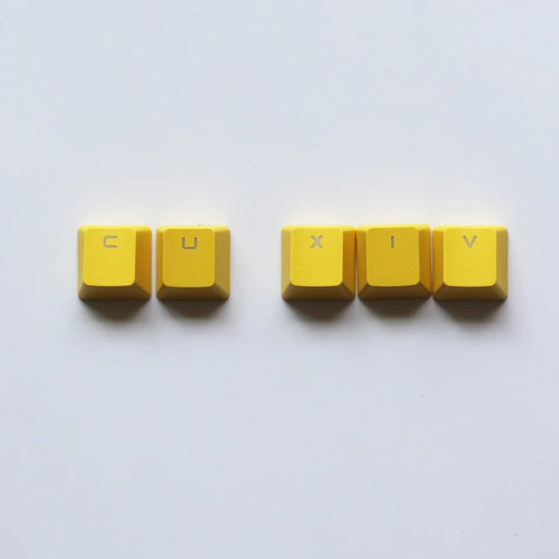 PBT 104-87-84 клавишные колпачки с двойной подсветкой для Cherry MX механическая клавиатура желтого цвета