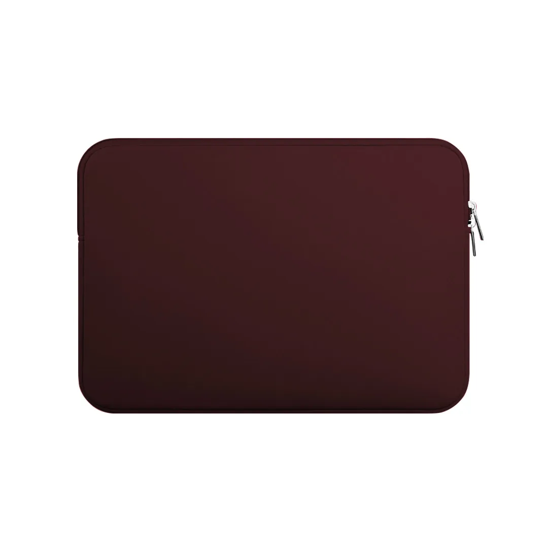 Сумка для ноутбука 11, 12, 13, 14, 15,6 дюймов, чехол для ноутбука MacBook Air Pro, ультрабук, ноутбук, планшет, компьютер, портативный, мягкий, на молнии - Цвет: Wine Red