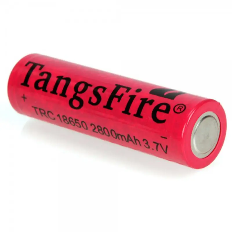 TangsFire 18650 2800mAh 3,6-4,2 V PCB протектор перезаряжаемая литиевая батарея Красный