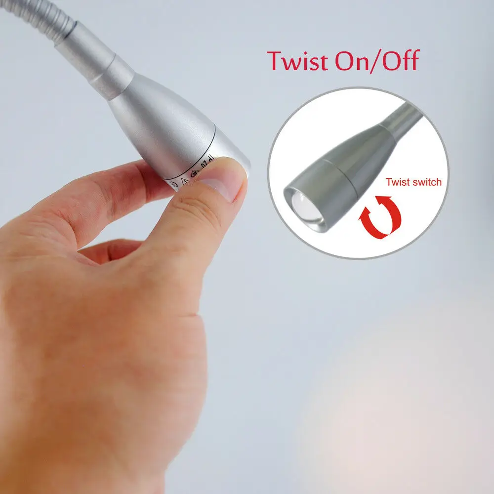 Hot Flexible LED Bedside Lamp Desk Wall Light for bedRoom+ Driver Twist Switch