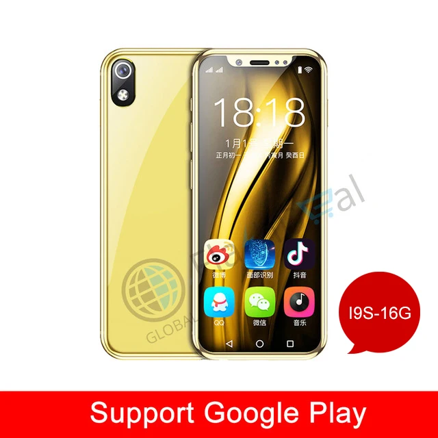 Супер мини мобильный телефон K-TOUCH I9s сотовые телефоны Android 6,0 16 Гб rom Google Play металлическая рамка для лица ID gps 4G смартфон - Цвет: Gold 16g