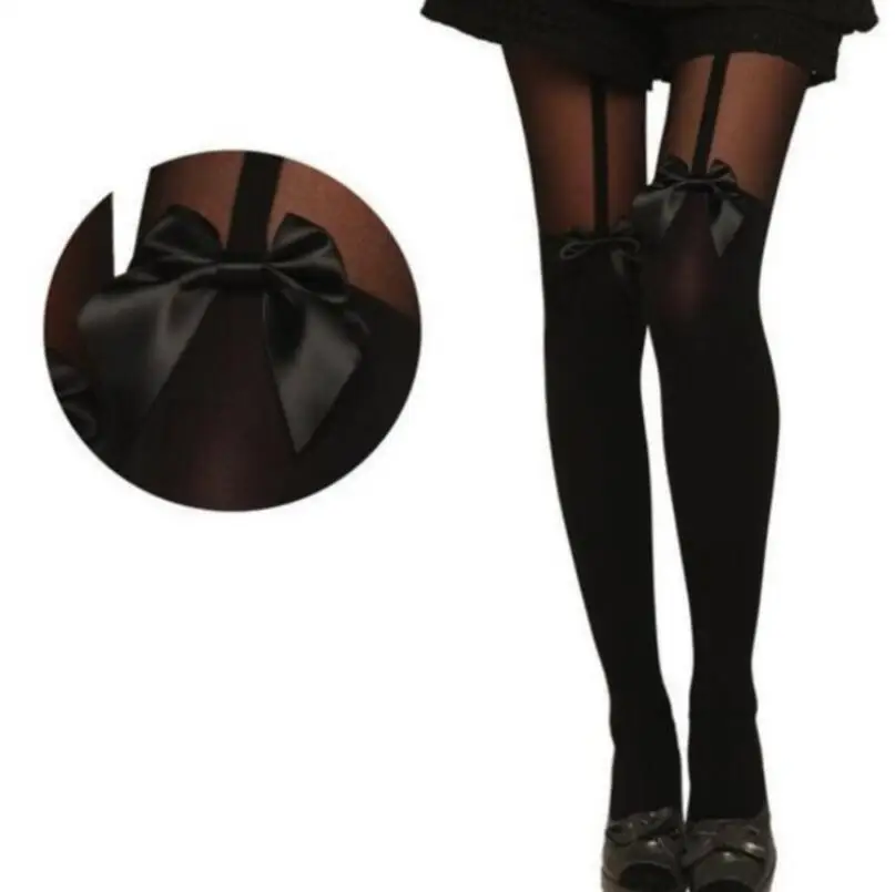 

New Arrival Women Lady sexy Black Pantyhose NET Fishnet Pattern bowknot Stockings Pantyhose Tights Styles