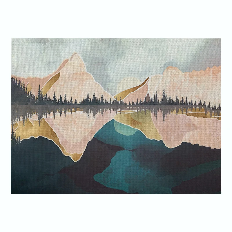 Пейзаж печать хлопок пейзаж столовые приборы Нескользящие теплоизоляция