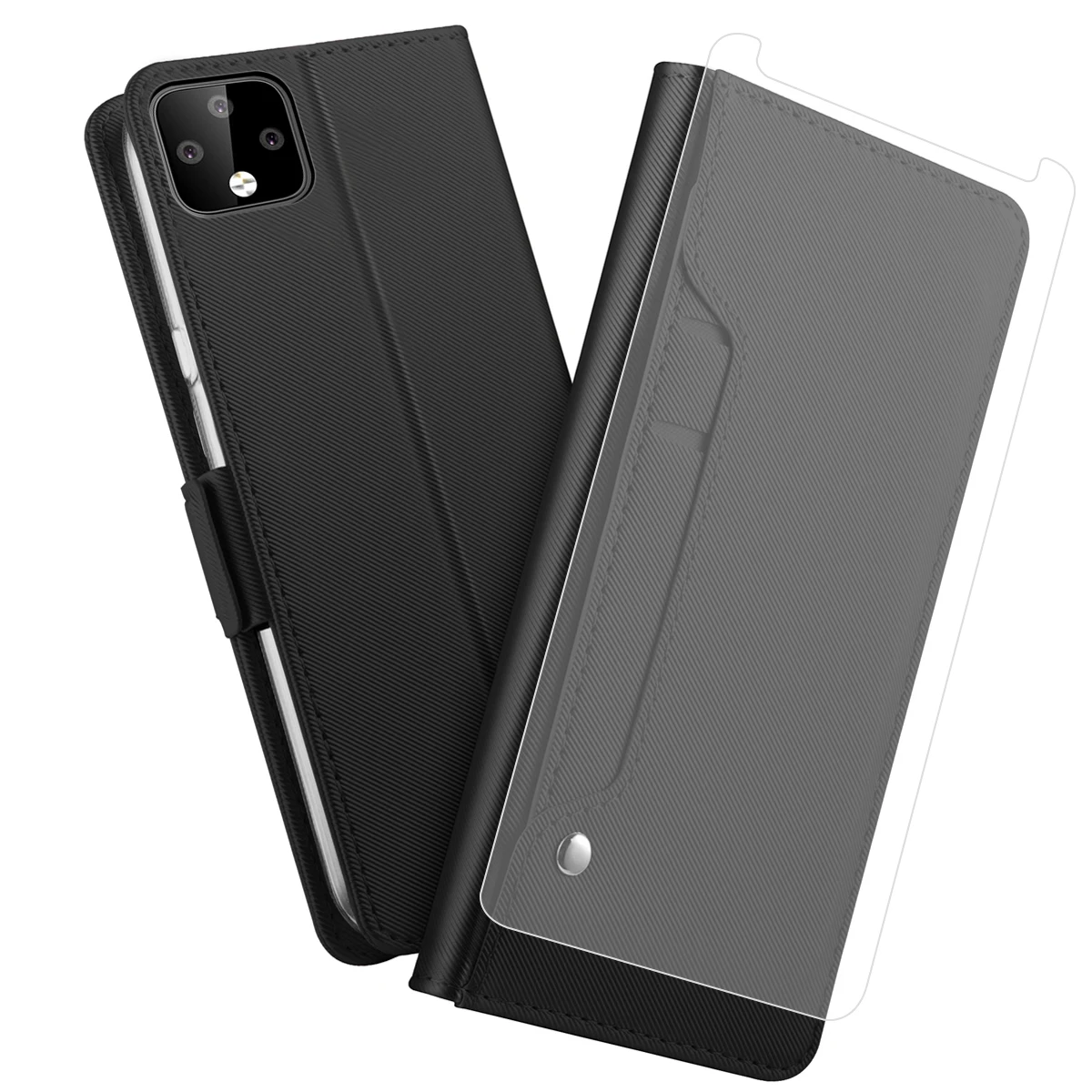 Для Google Pixel 4 XL/4 Чехол из искусственной кожи чехол-кошелек флип-чехол с подставкой с зеркалом и отделениями для карт противоударный чехол с защитой от царапин