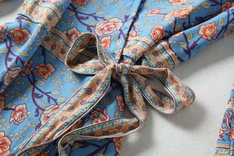 GypsyLady Boho флористическая накидка платье винтажное летнее праздничное винтажное платье женское с v-образным вырезом кружевное сексуальное длинное пляжное платье