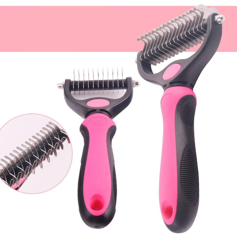 Hair Removal Comb for Dogs Cat Detangler Fur Trimming Dematting Deshedding Brush Grooming Tool For matted