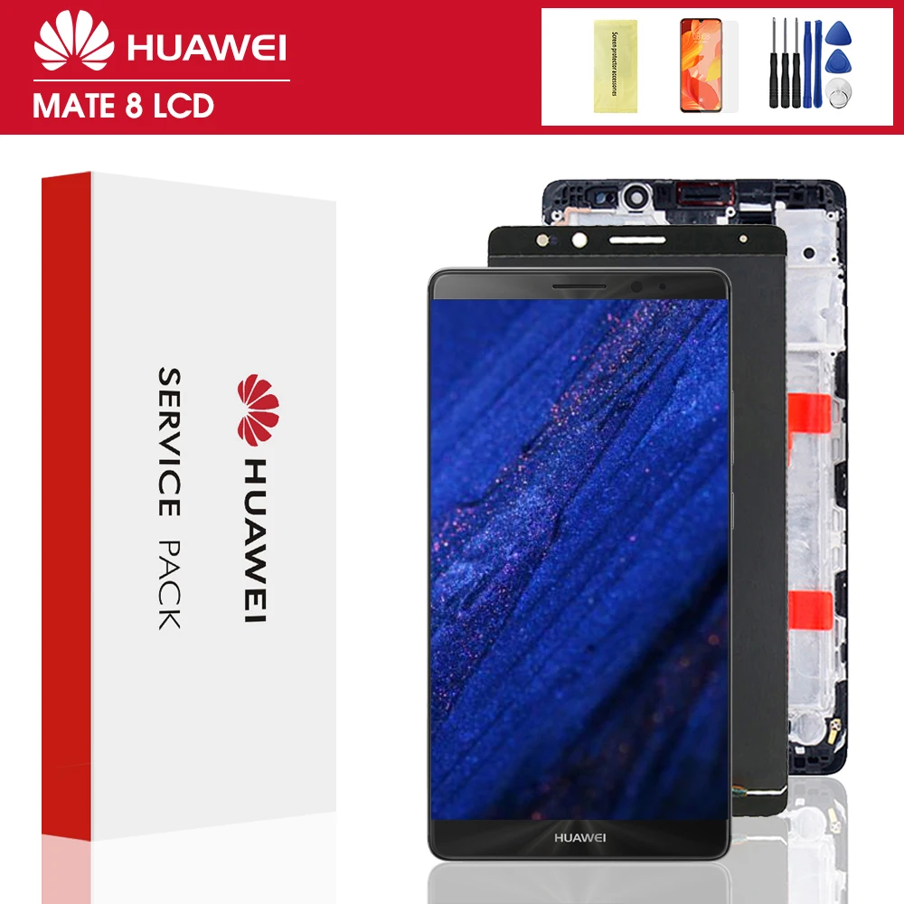 6 0 &quotЖК-дисплей для HUAWEI Mate 8 Замена ЖК сенсорный экран с рамкой Digitizer Assembly NXT-L29 NXT-AL10