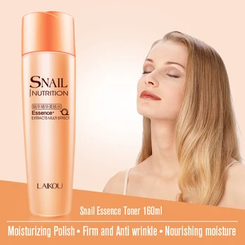 

snail toner 1pcs/lot LAIKOU Facial skin care face toner emulsion snail toner whitening moist anti wrinkle beauty cosmetic