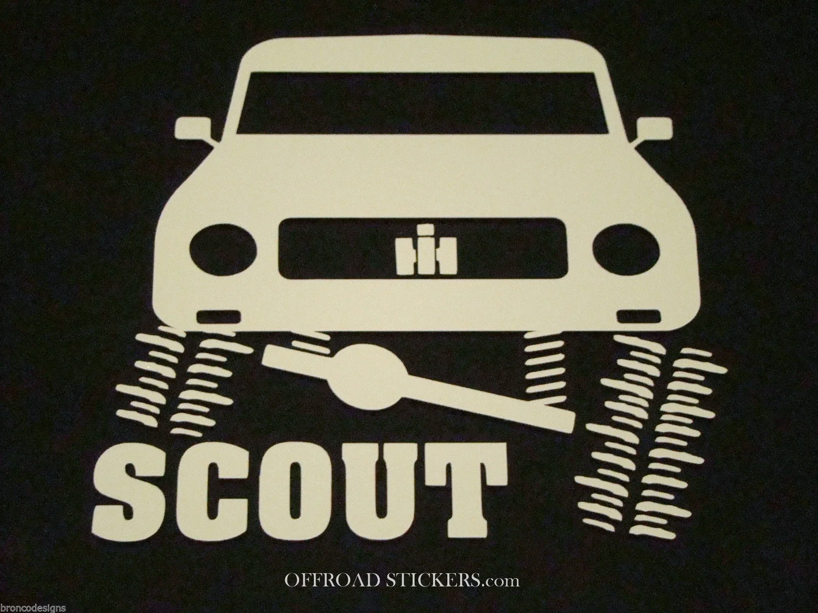 

For x2 International Harvester_Flexing_Scout II 2_Sticker Decal