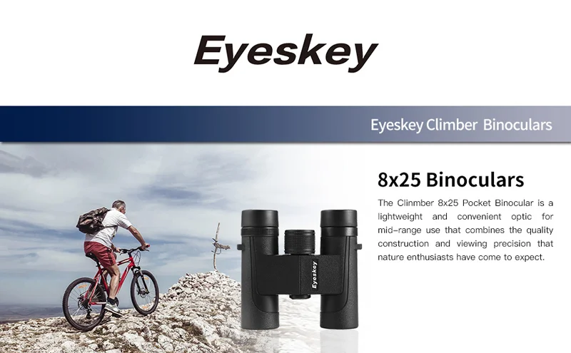 Eyeskey HD Высокий бинокль высокого разрешения компактный и портативный водонепроницаемый Bak4 объектив бинокль Открытый Кемпинг Охота телескоп