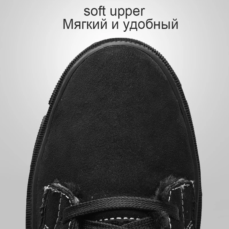 KATESEN/Новинка; очень теплые мужские ботинки из плюша; зимние ботинки из плюша на резиновой подошве; английские ботильоны в стиле ретро для мужчин; зимняя обувь