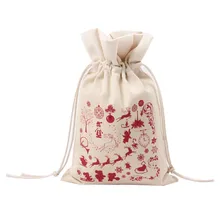 Сумка на шнурке, Рождественская парусиновая конфетная сумка, милые сумочки для хранения со шнурочками, Санта-Клаус, рождественский подарок, украшения, Прямая поставка# B