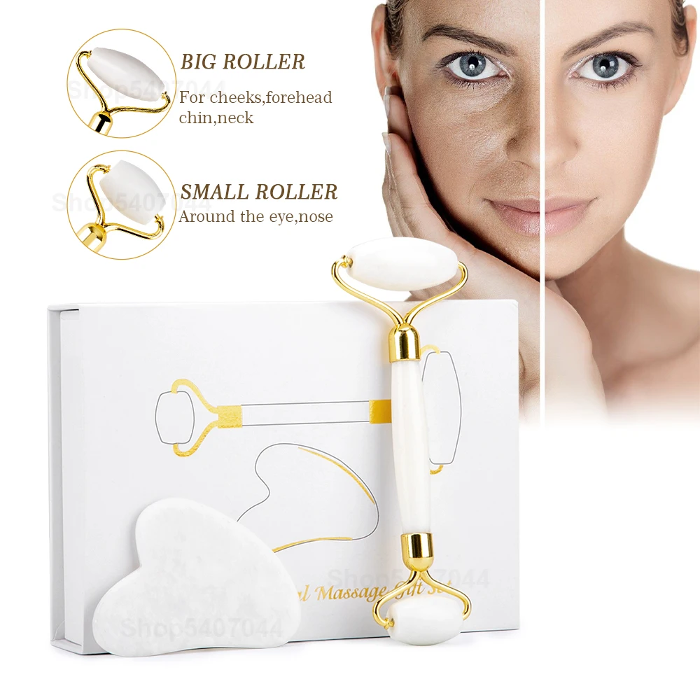 В штучной упаковке белый нефритовый валик комплект анти старения Натуральный