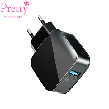 

EU Travel Converter Plug Mobile Phone Charging 5v9v12v 3.0 Fast Charging Single Port USB Italy Switzerland Brazil Adapter