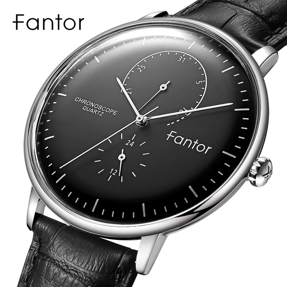 Fantor модный роскошный Повседневный бренд мужские водонепроницаемые часы Кварцевые Светящиеся Наручные часы для мужчин классические