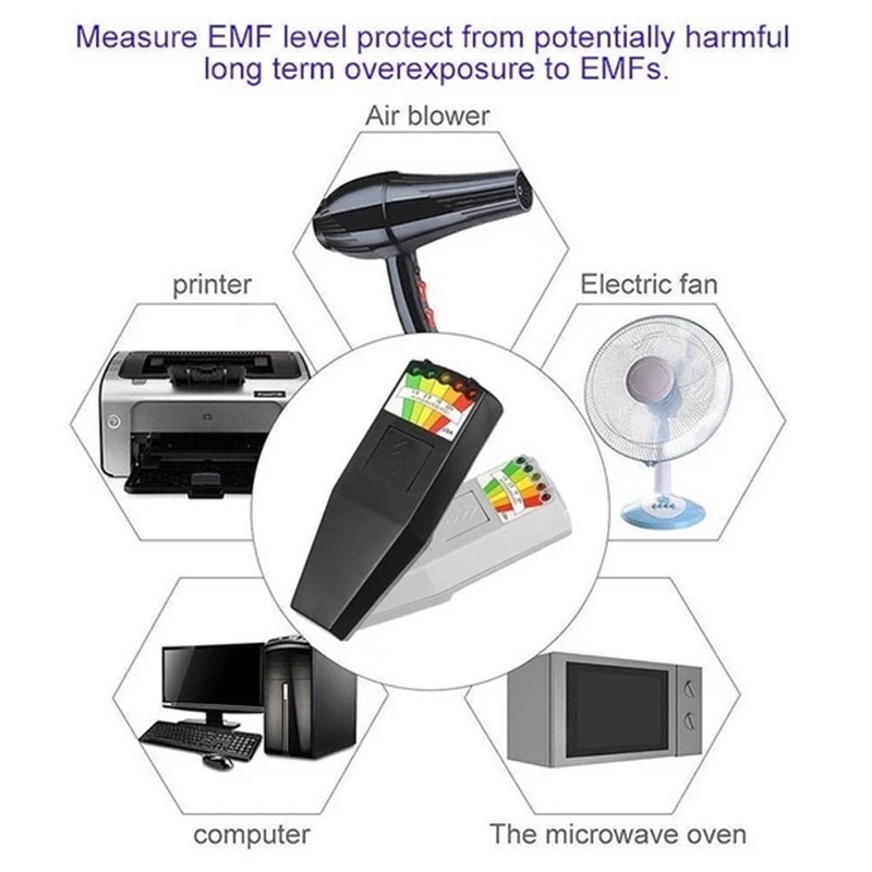 K2 электромагнитного поля EMF гауссовый счетчик призрак детектор для охоты Декодер каналов кабельного телевидения Портативный EMF детектор магнитного поля 5 светодиодный гауссовый счетчик
