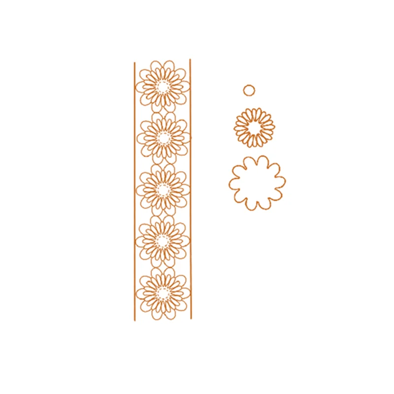 YaMinSanNiO Flower Frame Metal Cutting Dies for DIY Scrapbooking Making Cards Photo Album Decorative Embossing DIY Craft Stencil