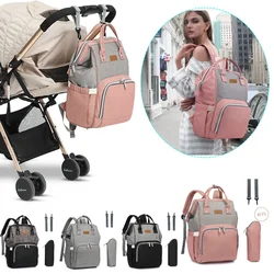 Sac à couches de bébé pour maman, sac à dos de maternité, sacs de voyage pour les soins de bébé avec sac isolant indépendant 