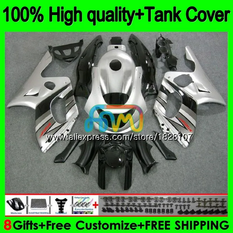 YZF600R для YAMAHA Thundercat 96 97 98 99 00 01 02 72BS. 32 YZF-600R YZF 600R 1996 1997 1998 1999 Блестящая серебряная 2000 2001 обтекатель