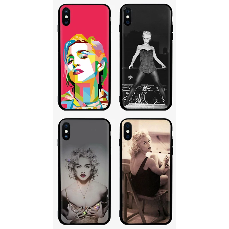 Силиконовый чехол EWAU madonna для iPhone 5 5S SE 6 6s 7 8 Plus X XR XS Max
