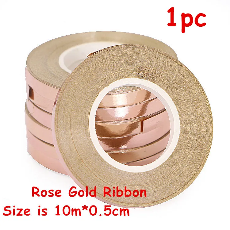 1pc Rose Gold Ribbon 14 шт. розовое золото 18 дюймов Сердце Звезда шары украшения на свадьбу на день рождения вечерние конфетти латексные шары украшения детский подарок Globos - Цвет: 1pc Rose Gold Ribbon