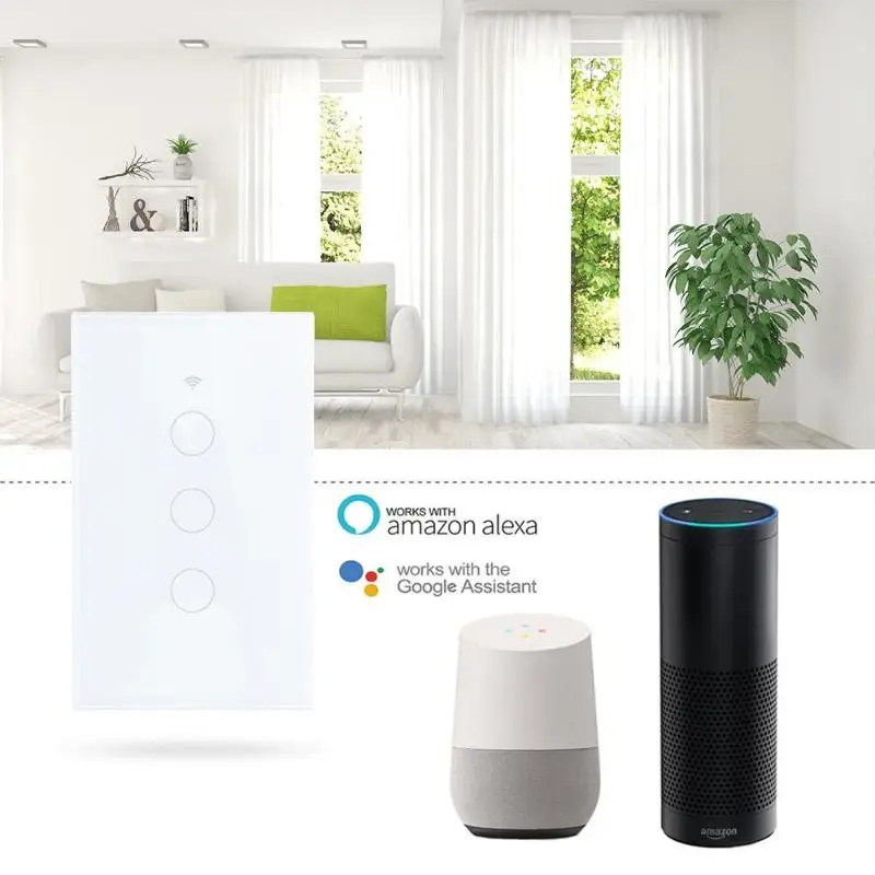 Умный Wi-Fi RF Диммер светильник переключатель синхронизации сенсорная панель управления для Amazon Alexa Google Home Голосовое управление Функция синхронизации