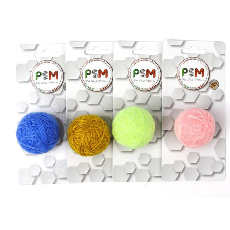 Домашнее животное кошка игрушка ярких цветов вязальная пряжа 4 5 см Забавный кот