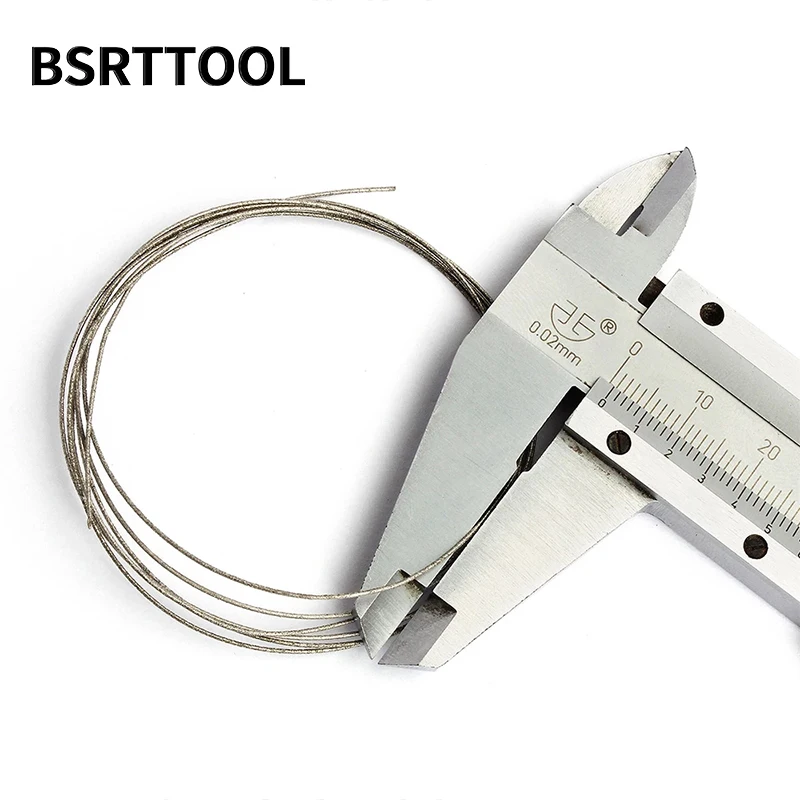 BSRTTOOL 1mm Superfine Diamond Cutting Wire DIY Tool Coping Saw Blades Jade Metal Marble Granite Stone Glass Wood Jewelry