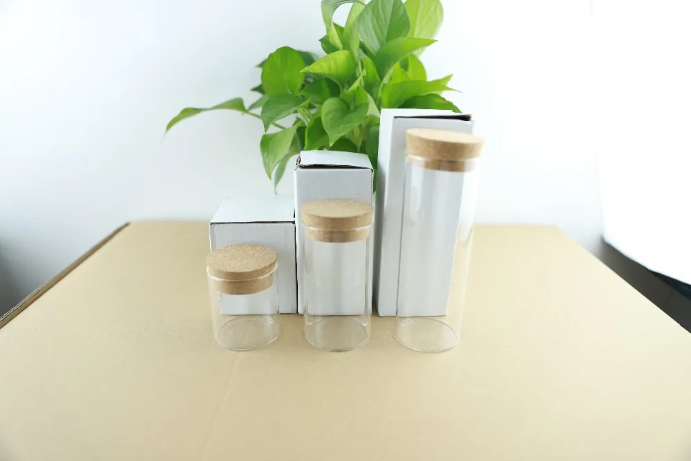 3pcslot 55mm Diameter Glass Airtight Canister Kitchen Storage Bottles Jars Thick Glass Bottles Food Container (28)