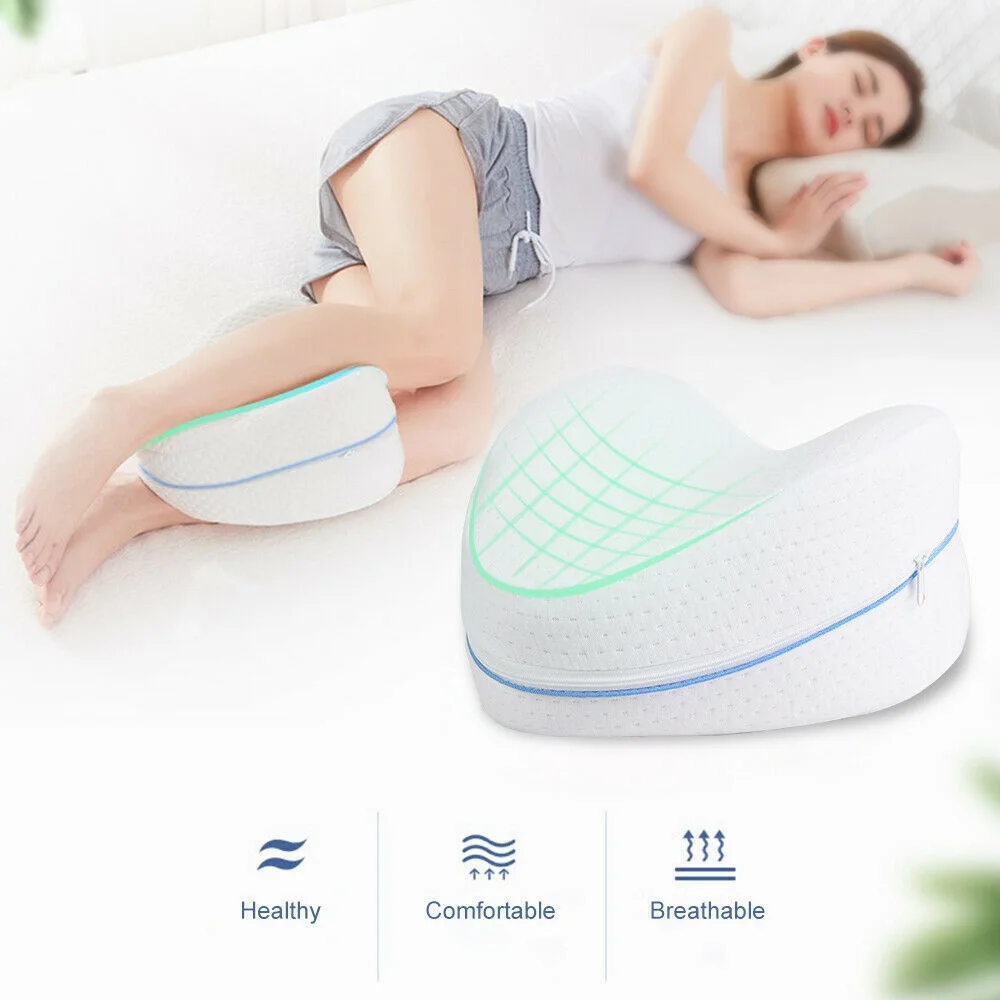 Almohada ortopédica con memoria para las piernas, cojín para aliviar el dolor articular de cadera y espalda, para el hogar