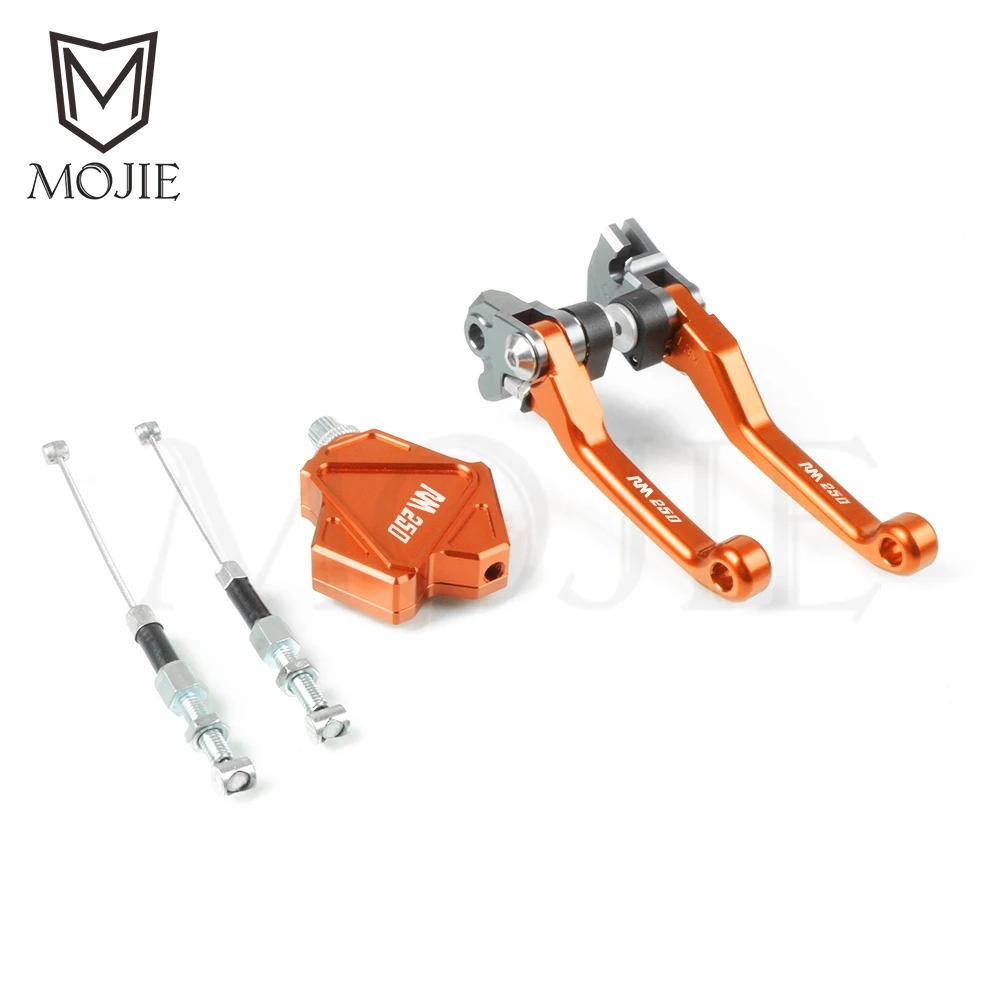 Для SUZUKI RM250 RM 250 1996-2008 2007 для мотокросса CNC Pivot Brake Stunt рычаг сцепления легко тянет кабельная система Dirtbike мотоцикл - Цвет: RM250 04-08 Orange