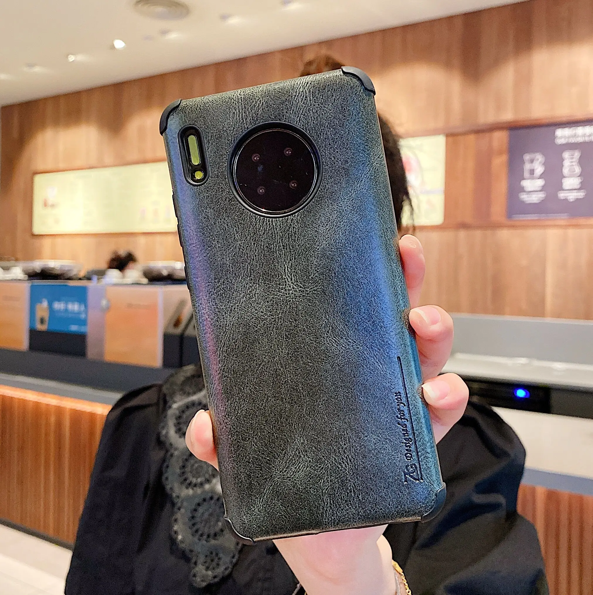 Anti Sidik Jari untuk Huawei Honor Bermain 4T Soft TPU + PU Kulit Kembali Meliputi Mate 20 Pro 9X 30 V20 30S X10 Menikmati Z V30