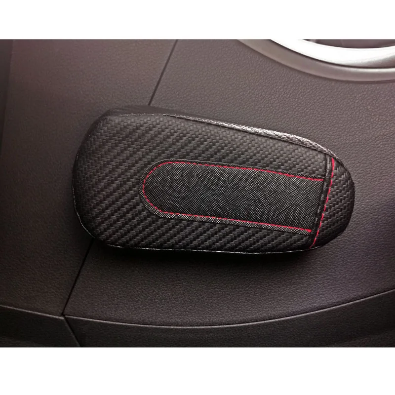 Для hyundai Ioniq I30 I20 I10 Veloster Kona 1 шт. карбоновая Кожаная подушка для ног наколенник Подлокотник Накладка для салона автомобиля аксессуары