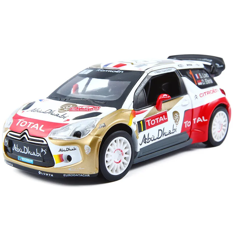 Золотой Продукт 1:26 Citroen Racing Edition модель сплава, моделирование литья под давлением звук и свет оттягивающаяся назад модель игрушки - Цвет: Золотой