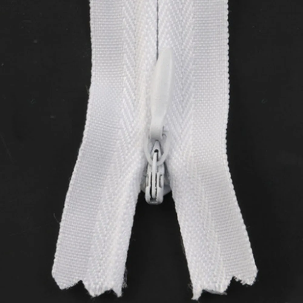 white 10 шт./пакет 28 см; большие размеры 35-40 см, 45 см 50 см 55 60 СМ № 3 Длинные невидимых застежек-молний DIY нейлон катушки молнии для шитья одежды аксессуар - Цвет: white