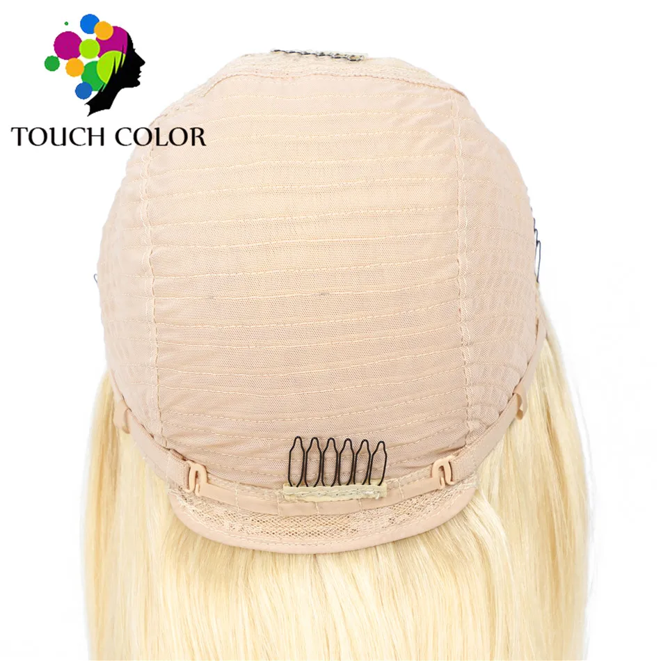 Touch 613, блонд, 4*4, прямые человеческие волосы на шнуровке, парики для черных женщин, плотность 150%, бразильские волосы на шнуровке, парики Remy