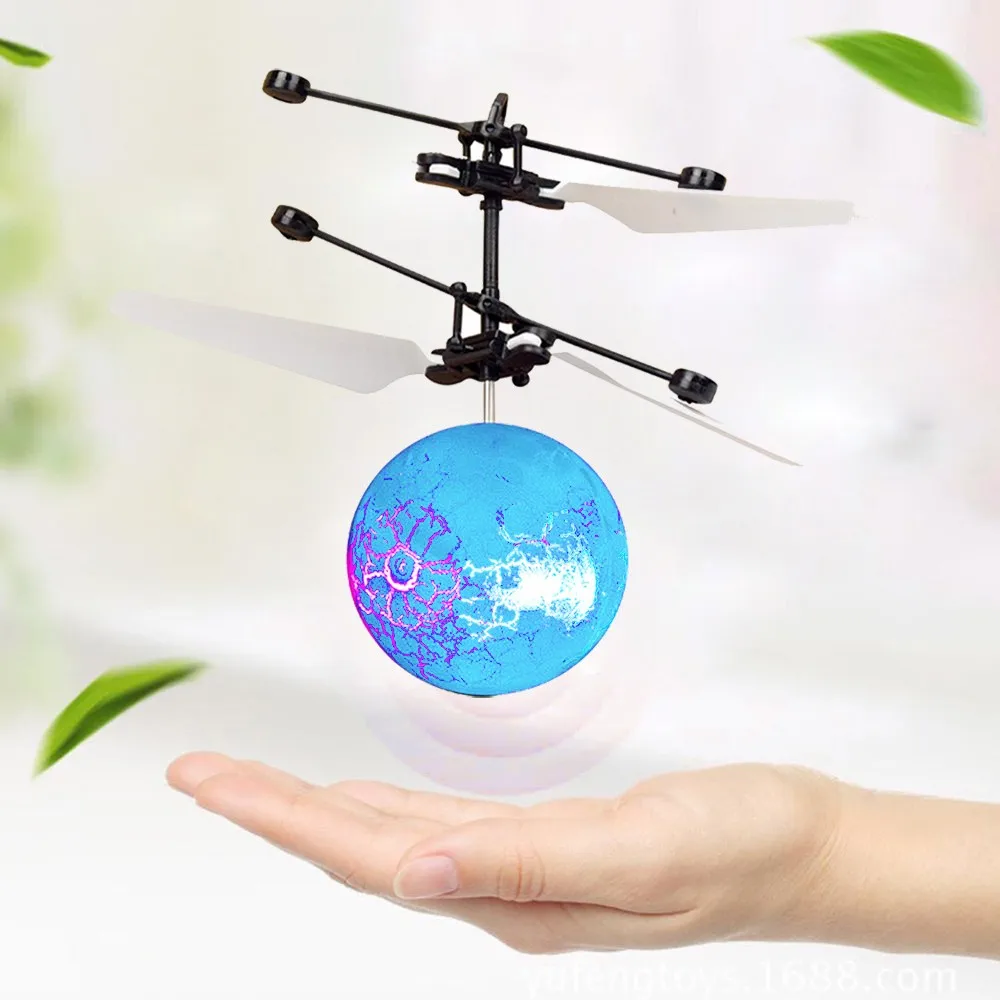 LED Fliegender Ball Helicopter Hubschrauber RC Kinder Spielzeug Geschenk Sensor 