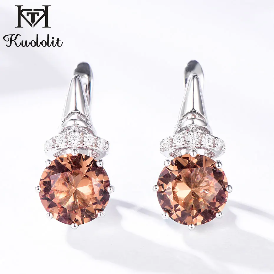 Buy Kuololit Zultanite Gemstone Clip Earrings for Women Solid 925 Sterling Silver Color Change Diaspore Stone Earrings Fine Jewelry