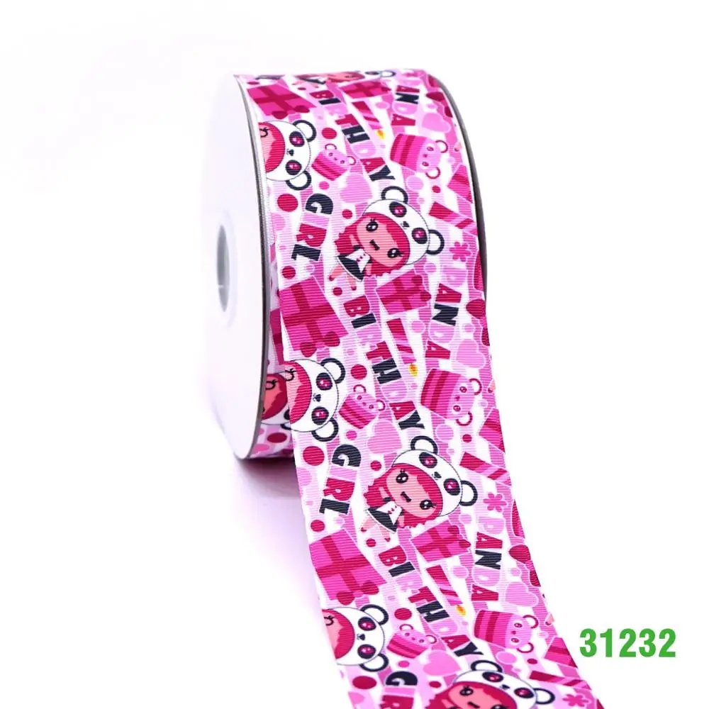 31232 50 ярдов мультфильм напечатанный grosgrain ленты 31227 - Цвет: 31232