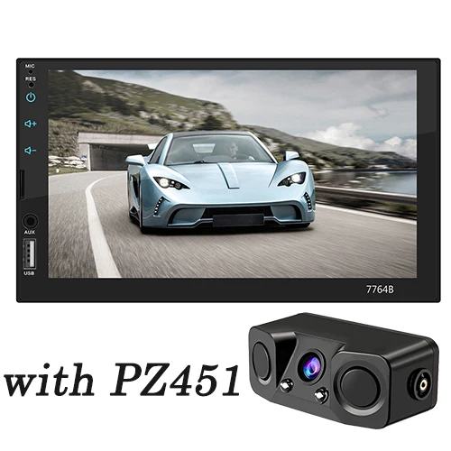 with PZ451 Mirrorlink " Автомагнитола 2din Автомагнитола Multimidia плеер Bluetooth 2 Din аудио стерео MP5 Сенсорное обратное изображение Авто Радио USB Aux - Цвет: with PZ451