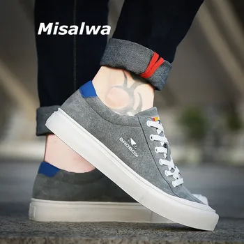 

Misalwa 2020 Spring Summer Skate Men's Shoes Male Casual Sneakers Genuine Pig Leather Non-slip Korean Trendy Student Youth Shoes